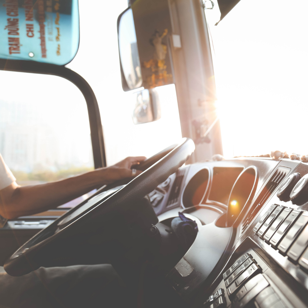truck driver steering wheel